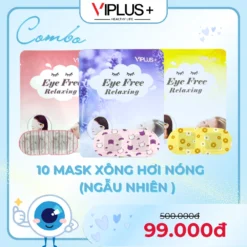 Combo 10 Miếng Mặt Nạ Xông Hơi Mắt VIPLUS+ Giúp Thư Giãn, Giảm Quầng Thâm Mắt (Màu ngẫu nhiên)