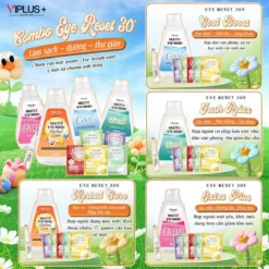 Combo Eye Reset 30' Nước rửa mắt VIPLUS+ EXTRA 300ml – Nước rửa mắt cấp ẩm, giảm khô mỏi & thư giãn tức thì