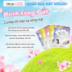 Combo 5 Miếng Mặt Nạ Xông Hơi Mắt VIPLUS+ Giúp Thư Giãn, Giảm Quầng Thâm Mắt (Màu ngẫu nhiên)