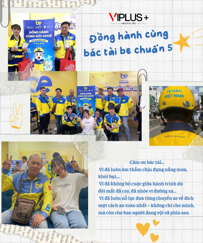 VIPLUS+ đồng hành cùng bác tài Be
