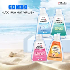 Combo 2 Chai Nước Rửa Mắt VIPLUS+ Multi B Eye Wash Bổ Sung Gấp Đôi Độ Ẩm Cho Đôi Mắt Khoẻ Đẹp 300ml