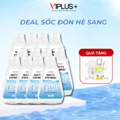 COMBO 12 CHAI Nước Rửa Mắt VIPLUS+ Multi B Eye Wash Bổ Sung Gấp Đôi Độ Ẩm Cho Đôi Mắt Khoẻ Đẹp 300ml