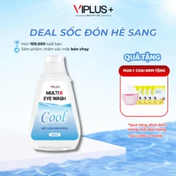 Nước Rửa Mắt VIPLUS+ Multi B Eye Wash COOL Cải Thiện Thị Lực, Bổ Sung Độ Ẩm Cho Đôi Mắt Khoẻ Đẹp 300ml