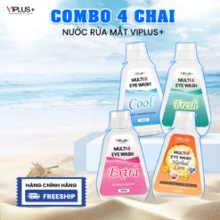 Combo Family Eye Kit  4 chai nước rửa mắt Cool - Fresh - Extra - Herbal Care VIPLUS+ Multi B Eye Wash 300ml