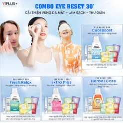 Combo Eye Reset 30' Nước rửa mắt VIPLUS+ EXTRA 300ml – Nước rửa mắt cấp ẩm, giảm khô mỏi & thư giãn tức thì