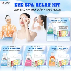 Combo EYE SPA RELAX KIT Nước rửa mắt VIPLUS+ EXTRA 300ml – Nước rửa mắt cấp ẩm, giảm khô mỏi & thư giãn tức thì