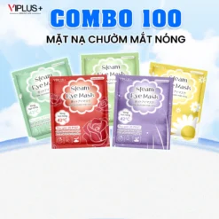 Combo 100 Miếng Mặt Nạ Xông Hơi Mắt VIPLUS+ Giúp Thư Giãn, Giảm Quầng Thâm Mắt