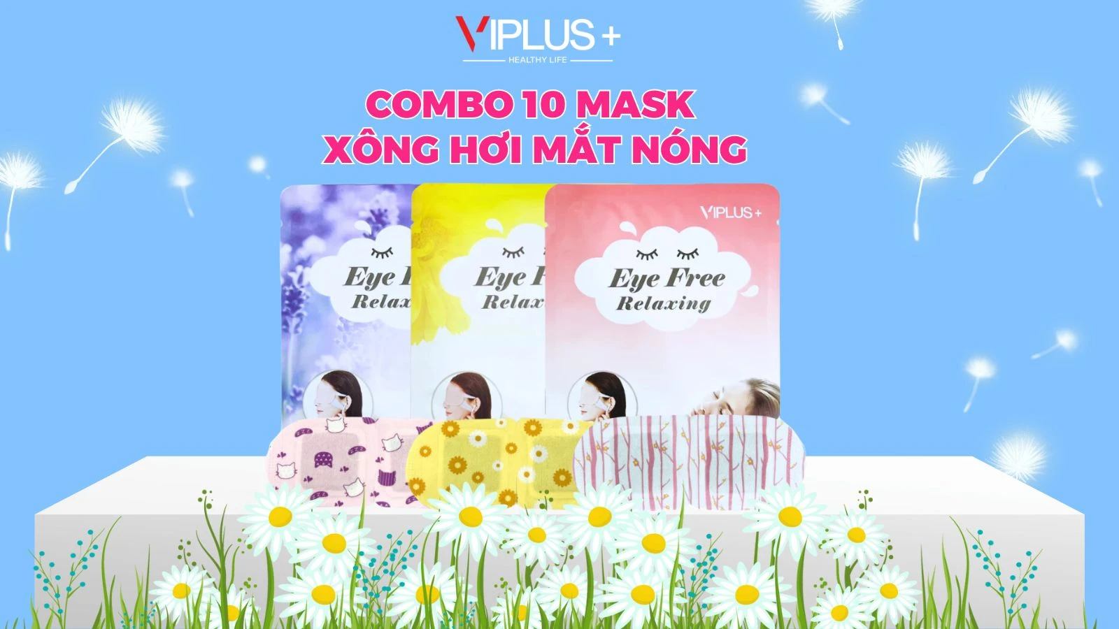 Combo 10 mặt nạ xông hơi mắt nóng VIPLUS+