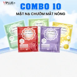 Combo 10 Miếng Mặt Nạ Xông Hơi Mắt VIPLUS+ Giúp Thư Giãn, Giảm Quầng Thâm Mắt
