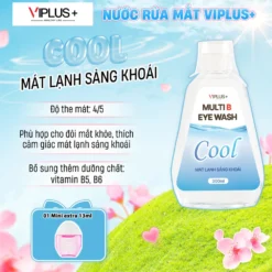 Nước Rửa Mắt VIPLUS+ Multi B Eye Wash Bổ Sung Độ Ẩm Cho Đôi Mắt Khoẻ Đẹp 300ml - COOL