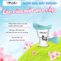 Cốc Rửa Mắt Đệm Silicone Cao Cấp Tự Điều Chỉnh Lực Nước VIPLUS+