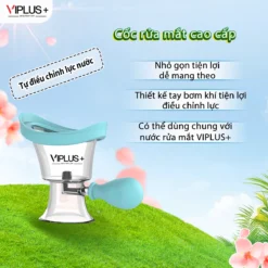 Cốc Rửa Mắt Đệm Silicone Cao Cấp Tự Điều Chỉnh Lực Nước VIPLUS+