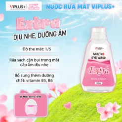 Nước Rửa Mắt VIPLUS+ Multi B Eye Wash Bổ Sung Độ Ẩm Cho Đôi Mắt Khoẻ Đẹp 300ml - EXTRA