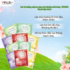 Combo 10 Miếng Mặt Nạ Xông Hơi Mắt VIPLUS+ Giúp Thư Giãn, Giảm Quầng Thâm Mắt