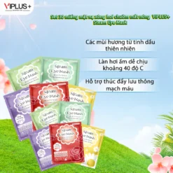 Combo 30 Miếng Mặt Nạ Xông Hơi Mắt VIPLUS+ Giúp Thư Giãn, Giảm Quầng Thâm Mắt