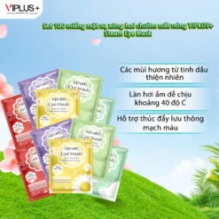 Combo 100 Miếng Mặt Nạ Xông Hơi Mắt VIPLUS+ Giúp Thư Giãn, Giảm Quầng Thâm Mắt