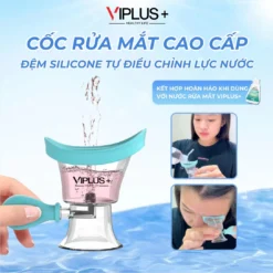Cốc Rửa Mắt Đệm Silicone Cao Cấp Tự Điều Chỉnh Lực Nước VIPLUS+